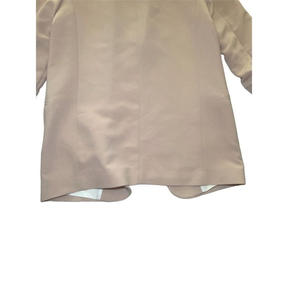 Zara Women's Beige Blazer Medium Tailored Mid-Length Jacket - Picture 15 of 16